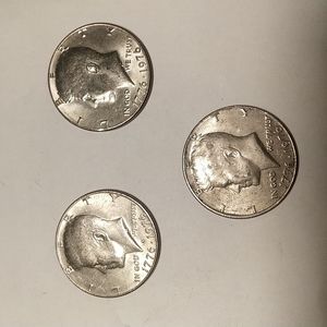 US Kennedy half dollar Bicentennial coins (3)
